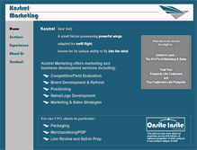 Tablet Screenshot of kestrelmarketing.com
